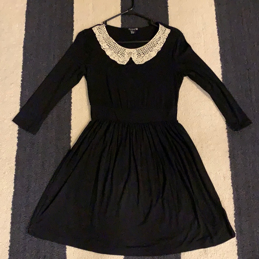 Forever21 Collar Cotton Stretch Fabric Dress Small